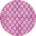 thumbnail image 1 of Ahgly Company Indoor Round Abstract Pink Modern Area Rugs, 6' Round, 1 of 4