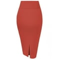 thumbnail image 4 of H&C Women Premium Nylon Ponte Stretch Office Pencil Skirt High Waist Made in The USA Below Knee, 4 of 4