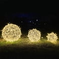 thumbnail image 2 of Led rattan ball lights flashing lights string lights stars outdoor decorative lights waterproof tree lights landscape lighting layout small lights - warm color - style：lamp+transformer；, 2 of 4