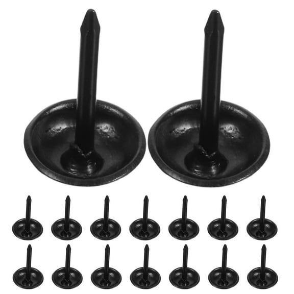 KONTONTY Set of 12 Black Metal Decorative Tacks for Living Room Furniture Accents and Home Decor