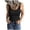 Black, variant on Gyujnb Women U‑Neck Ribbed Sleeveless Tank Top, Slim Fit Basic Casual Layering Cami Vest,White