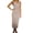Beige, variant on Women's Bodycon Maxi Dress Spring Elegant Sleeveless Formal Wedding Guest Cocktail Dresses Beige M