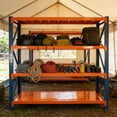 thumbnail image 7 of GDF Studio Industrial Heavy Duty Garage Shelves, 4-Tier Adjustable Metal Utility Shelving Unit, Blue and Orange, 7 of 7