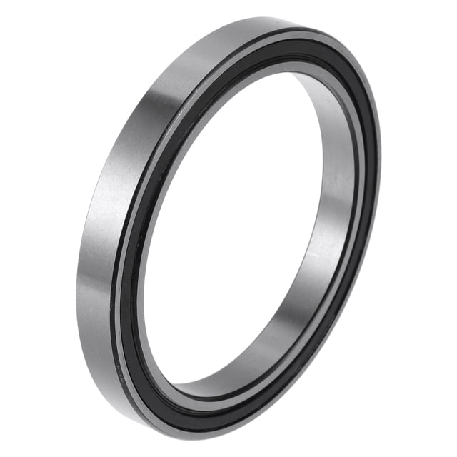 Unique Bargains Roulements à Billes Rainures Profondes 6818DDU 90x115x13mm P5 Double Joint en Caoutchouc Roulements Lubrifiés 1 Pce Roue de Scooter Planche à Roulettes Universelle Noir Argent Ton