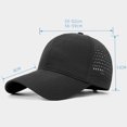 thumbnail image 6 of UDIYO Unisex Hat Hollow Out Sun Protection Spring Summer Adjustable Sweat-wicking Baseball Hat for Outdoor, 6 of 8