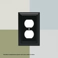 thumbnail image 3 of Franklin Brass W10251-FB-C Stamped Round Single Decorator Wall Plate, Switch Plate & Cover - Flat Black, 3 of 7