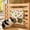 White, variant on huayou Hanging Hay Feeder Bag with Double Round Eating Holes, Canvas Grass Storage Pouch for Rabbits, Guinea Pigs & Small Rodents, Easy To Hang On Pet Cage For Daily Feeding Use