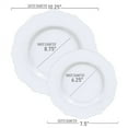 thumbnail image 2 of Smarty 7.5" Solid White Round Blossom Disposable Plastic Salad Plates 120ct, 2 of 2