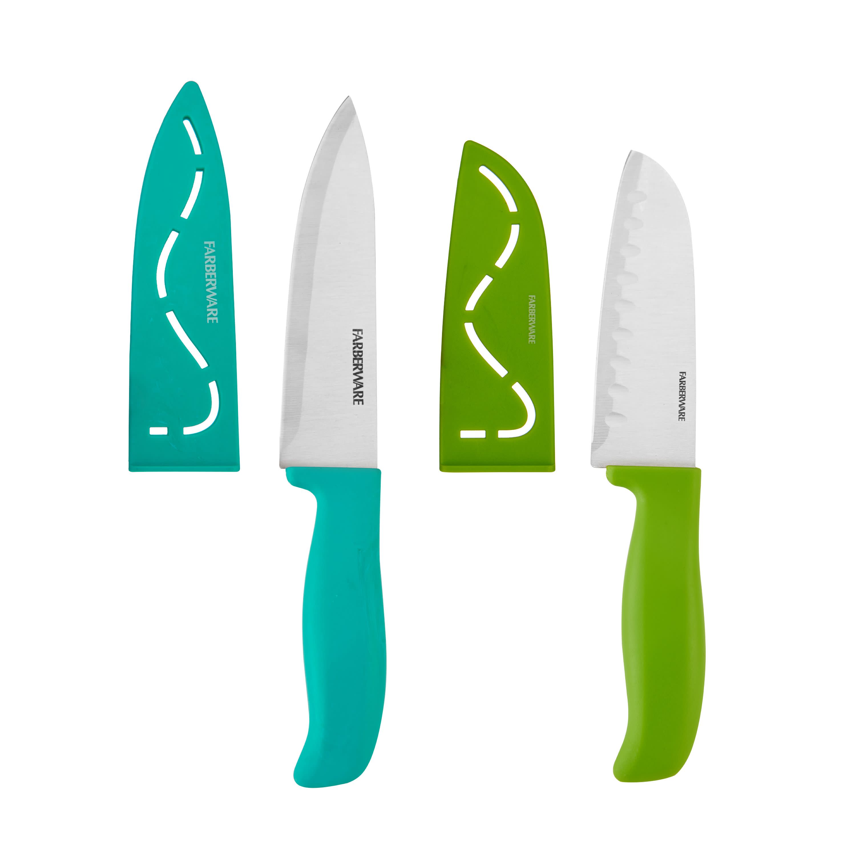 Farberware 4-piece Stamped Prep Knife Set Colored Plastic Handles - image 5 of 8