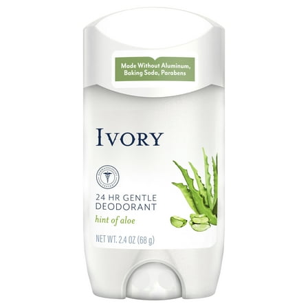 Ivory Gentle Deodorant Stick, Hint of Aloe, 2.4oz