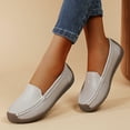 thumbnail image 2 of Gray Feminine Flat Shoes With Soft Sole Soft Comfortable Toe Loafers For Indoor And Outdoor Wear, 2 of 9