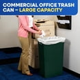 thumbnail image 3 of Plastic Prince 23 Gallon Slim Trash Can Kitchen, Commercial Tall Trash Bin Narrow, Rectangular Slim Jim Skinny Garbage Can for Home Garage Cabinet Restaurant, Green, 3 of 9