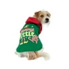 Vibrant Life, Holiday Dog Clothes, Mommy's Little Elf Dog or Cat Hoodie, Green, S