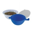 thumbnail image 2 of Cool Touch Microwave Safe 3 Piece Bowl Set, 24 Oz  Heat, Eat And Store All In One  Quality Ceramic Bowl, Heat Holder and Lid  Easy Clean Dishwasher Safe  Microwave Bowl, Blue, 2 of 4