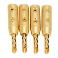 thumbnail image 1 of Speaker Cable Connector, Secure Open Screw  Clear Sound BFA Banana Plug Gold Plated  For AV Receiver For Wall Panel, 1 of 8