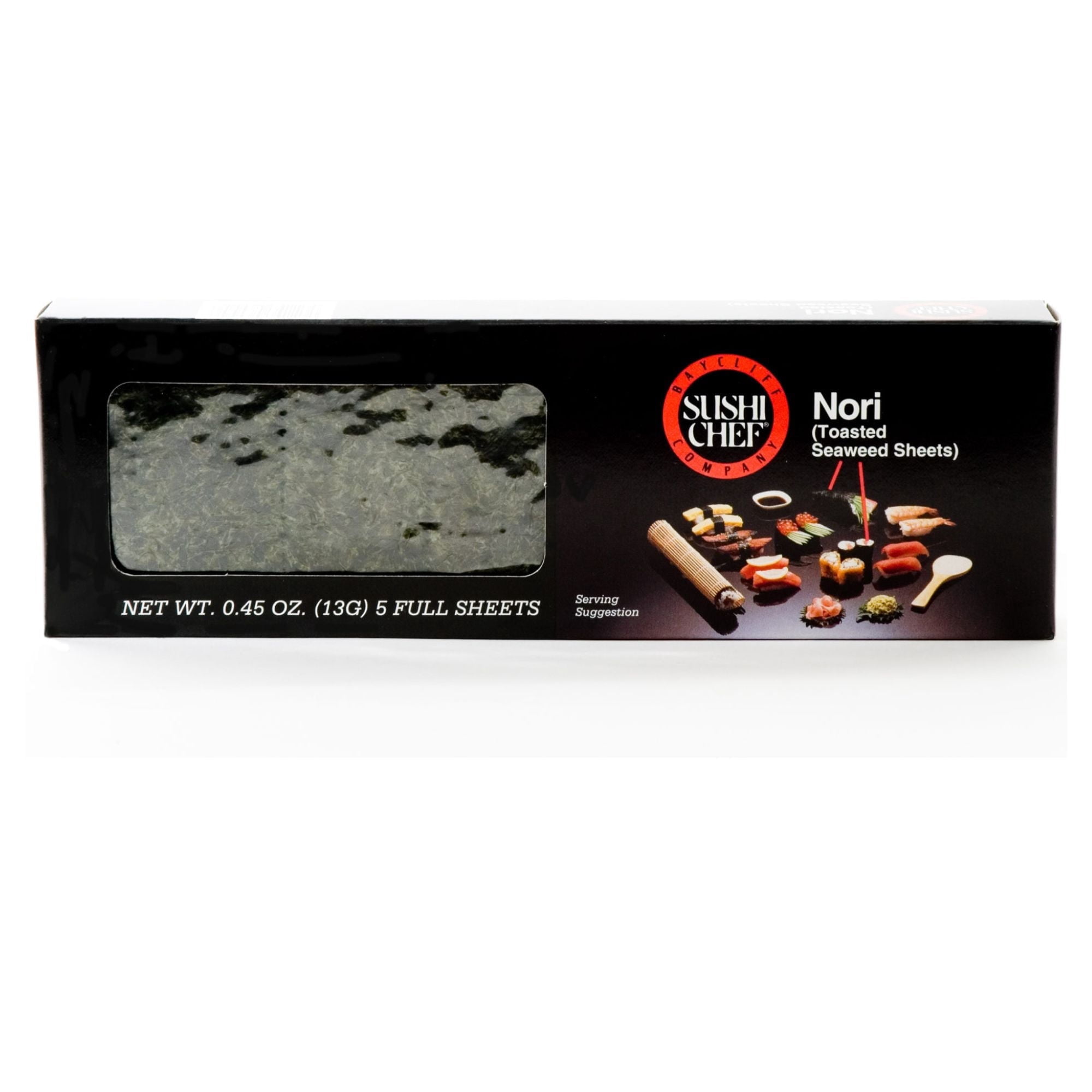 Pack of 6, Sushi Chef Nori Toasted Seaweed Sheets, 0.45 oz