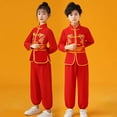 thumbnail image 5 of Cute Baby Boy Outfits Boys Girls Chinese Suit Training Uniformss Traditional Arts Wing Chun Outfits Toddler Summer Clothes Boy Red 13 Years-14 Years, 5 of 6