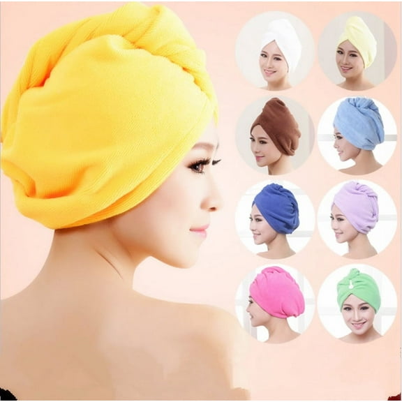 Yoyauz Microfiber hair dryer cap, shower cap, strong absorbent hair towel and head bandana