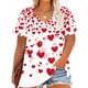 thumbnail image 1 of Xuyuer Women's Plus Size Leisure V-Neck Short Sleeve Printed Base Layer Shirt, Comfortable Casual Top for Everyday Wear, Relaxed Fit and Versatile Layering, 1 of 5