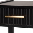 thumbnail image 5 of Baxton Studio Primrose Mid-Century Black Fluted Wood 1-Drawer Nightstand, 5 of 6
