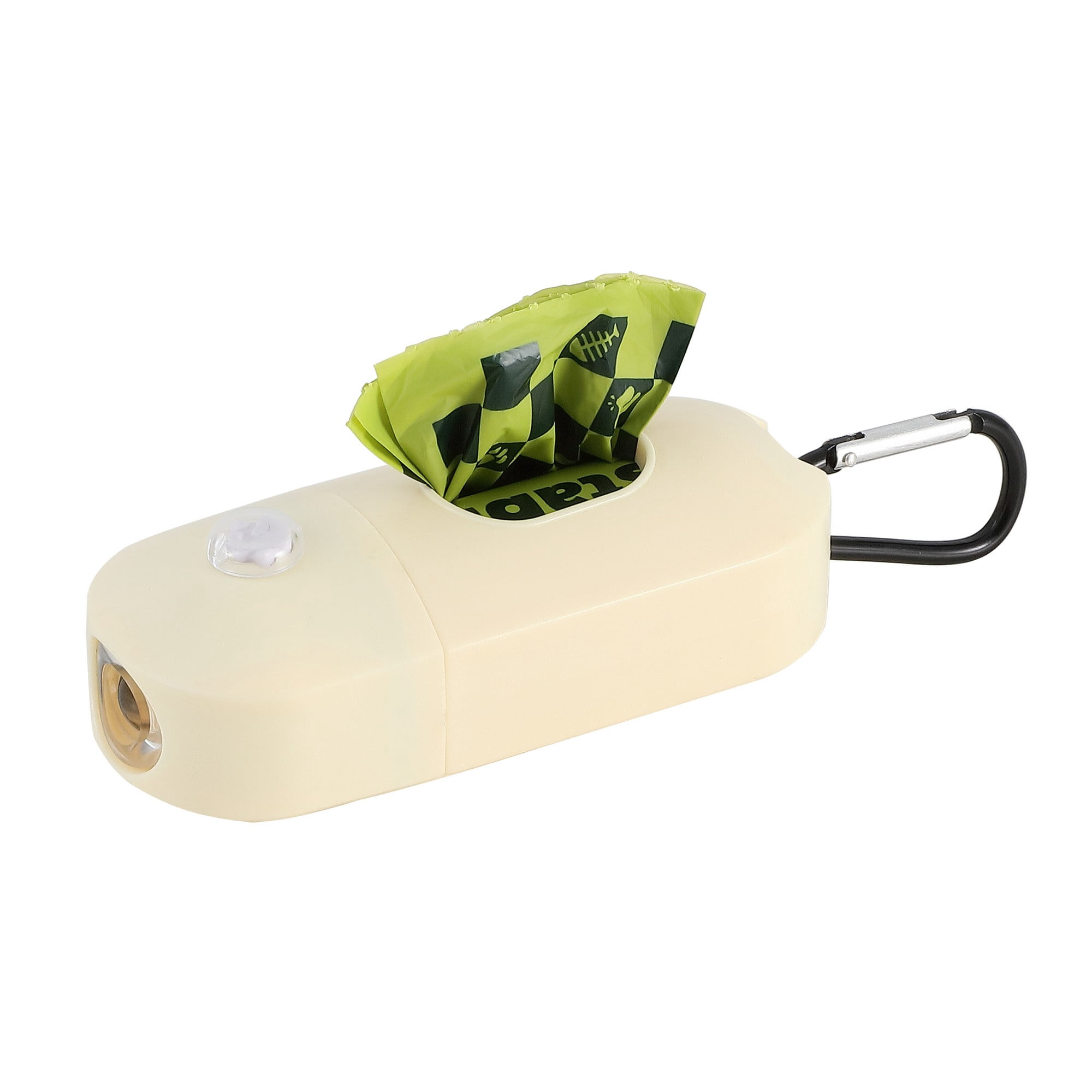 THE LICKER STORE The Licker Store 13 in. x 9 in. Extra Thick Leak Proof Unscented Biodegradable Dog Poop Bags with Rechargeable LED Flashlight Dispenser, Green (120 Count, 8-Rolls), WBG1000B-H-8SET