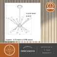 thumbnail image 6 of Ellis 12L Black and Brass Sputnik Mid-Century Modern Pendant Light, 6 of 13