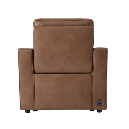 BETTER HOMES & GARDENS ALLEN PUSH-BUTTON POWER RECLINER CHAIR, COCOA FAUX LEATHER