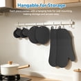 thumbnail image 6 of OVINESY Extra Long Silicone Oven Mitts Pot Holders Sets, Heat Resistant Oven Mittens with Mini Oven Gloves and Hot Pads Pot Holders for Kitchen Baking and Cooking, 6 Pcs, Black, 6 of 7