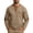 Khaki, variant on Mens Henley Shirts Outdoor Casual Long Sleeve Polo Shirt Waffle Knit Stand Collar Athletic Base Layer Top Sports Golf Blouses