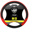 Auto Drive 1PC Steering Wheel Cover Sports Black/Red Universal Fit
