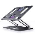 thumbnail image 3 of pitrice Support pour Ordinateur Portable pour Bureau Design Ergonomique Réglable Support de Refroidissement en Alliage d'Aluminium Pliable avec Structure Stable Gris Foncé, 3 of 7