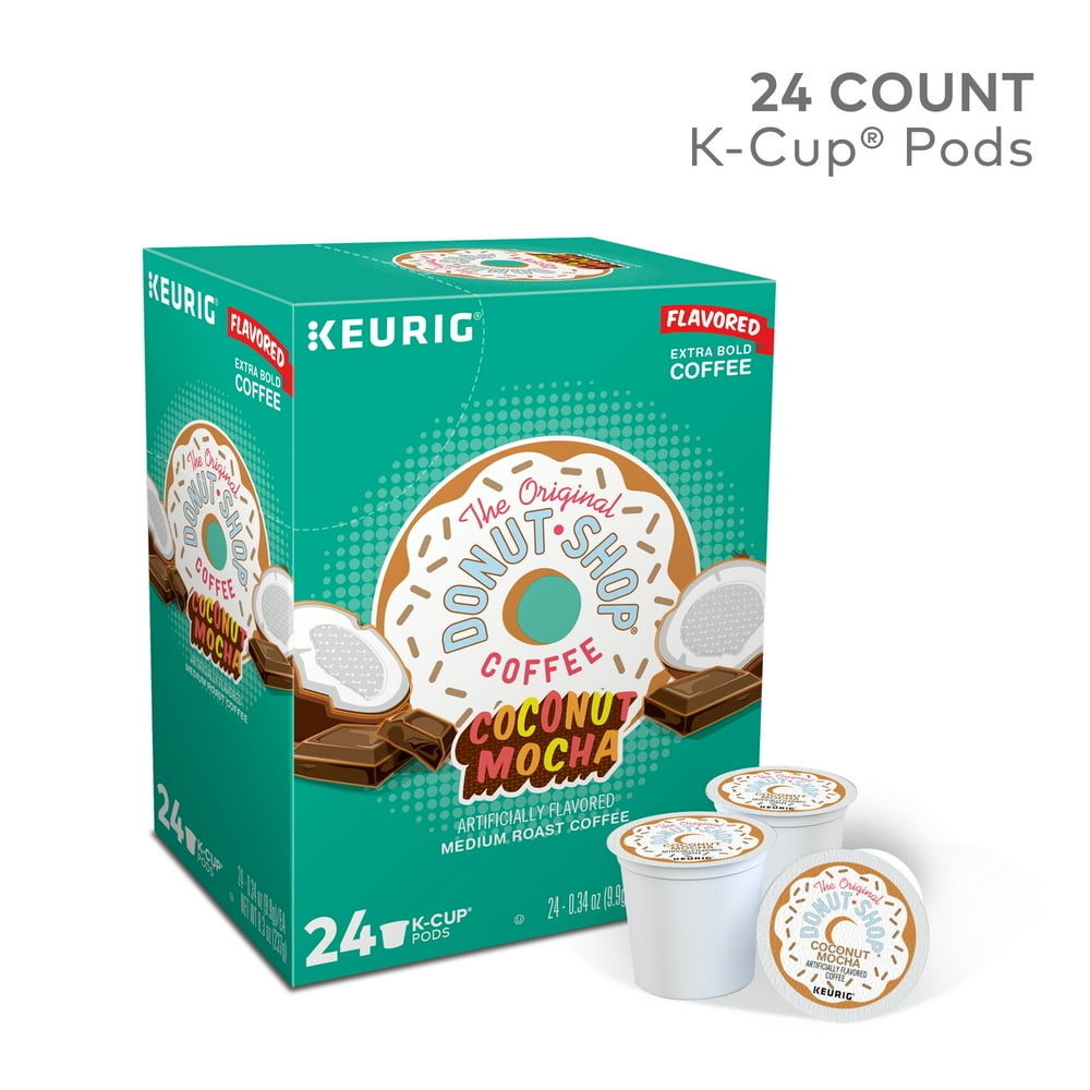 The Original Donut Shop Coconut Mocha, Flavored Coffee Keurig KCup Pod, Medium Roast, 24ct