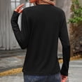 thumbnail image 6 of Bjutir Women Fashion Casual T Shirt Print Long Sleeve Crew Neck Fall Winter Top Blouse Black Xl, 6 of 8