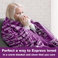 thumbnail image 6 of Get Well Soon Gifts, Feel Better Gifts for Women, After Surgery Recovery Gifts for Women, Healing Thoughts Blanket Gifts, Purple Inspirational Positive Energy Flannel Fleece Blanket 60x50inch, 6 of 6