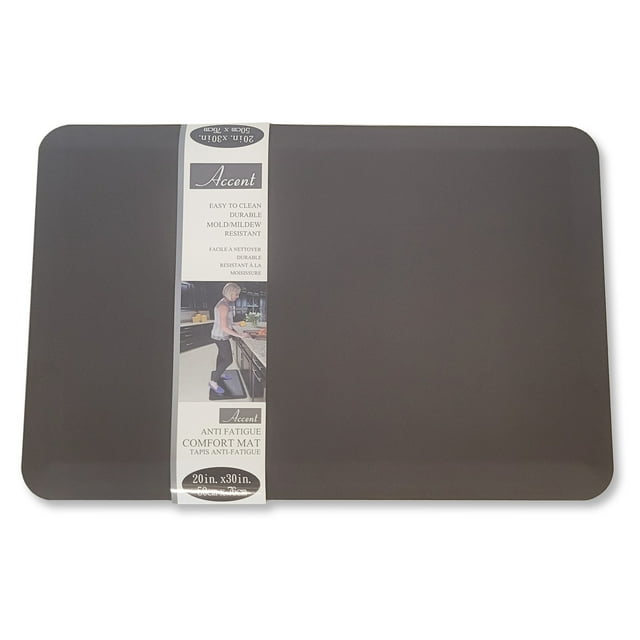Accent - Tapis Anti-Fatigue, Résistant à la Moisissure, 30 Pouces x 20 Pouces, Brun