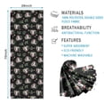 thumbnail image 2 of Black Cartoon Unicorn Flower Leaf Pattern Hot Yoga Mat Towel Non Slip for Hot Yoga - Quick-Drying Yoga Mat Cover with 4 Corner Pockets with Travel Bag - Hot Yoga Towel Non Slip 74"x26", 2 of 6
