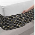 thumbnail image 2 of Geometric Bed Skirt, Simplistic Rhombus Background with Diamond and Triangular Shapes, Elastic Bedskirt Dust Ruffle Wrap Around for Bedding Decor, 4 Sizes, Black White and Yellow, by Ambesonne, 2 of 2