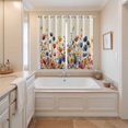 thumbnail image 3 of Colorful Spring Floral Kitchen Curtains 63 Inch Length, Elegant Summer Botanical Rustic Grommet Top Bedroom Living Room Curtains, Light Filtering Cafe Curtain Drapes 2 Panels Set 84''x63'', 3 of 9