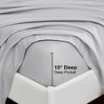 thumbnail image 4 of softan Full Size Sheet Set - Soft Full Bed Sheets - Brushed Microfiber Fitted Sheet with 15" Deep Pockets - Full Double Bed Sheets - 4 Pieces Breathable Bedding Sheets & Pillowcases, Light Grey, 4 of 5