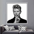 thumbnail image 3 of Famous Artwork, Contemporary Art Canvas, Handsome Man Canvas, Dawid Bowie Hush Sign, Modern Artwork, Trendy Art Canvas, Hush Sign Artwork, Canvas Wall Decor - Natural Framed, 3 of 6