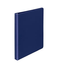 School Smart Polypropylene Round Ring Binder, 1/2 Inch, Blue