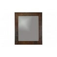 thumbnail image 1 of Miroir Rectangulaire en Cuivre Martelé à la Main avec Rivets Forgés à la Main, 1 of 1