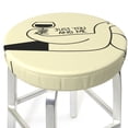 thumbnail image 3 of Fotbe just you and me Pattern Stool Covers Round,Waterproof Round Bar Stool Covers Bar Chair Covers Washable Stool Cushion Slipcover for 12-14 Inch Chair-13 inch, 3 of 7
