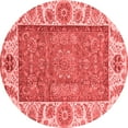 thumbnail image 1 of Ahgly Company Machine Washable Indoor Round Oriental Red Traditional Area Rugs, 7' Round, 1 of 4