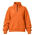 thumbnail image 5 of Sweatshirt For Women Plus Size Casual Long Sleeve Collared Shirt Lightweight Half-Zip Solid Color Loose Pullover Tops for Outdoor Hiking Sport Womens Clothes, 5 of 7