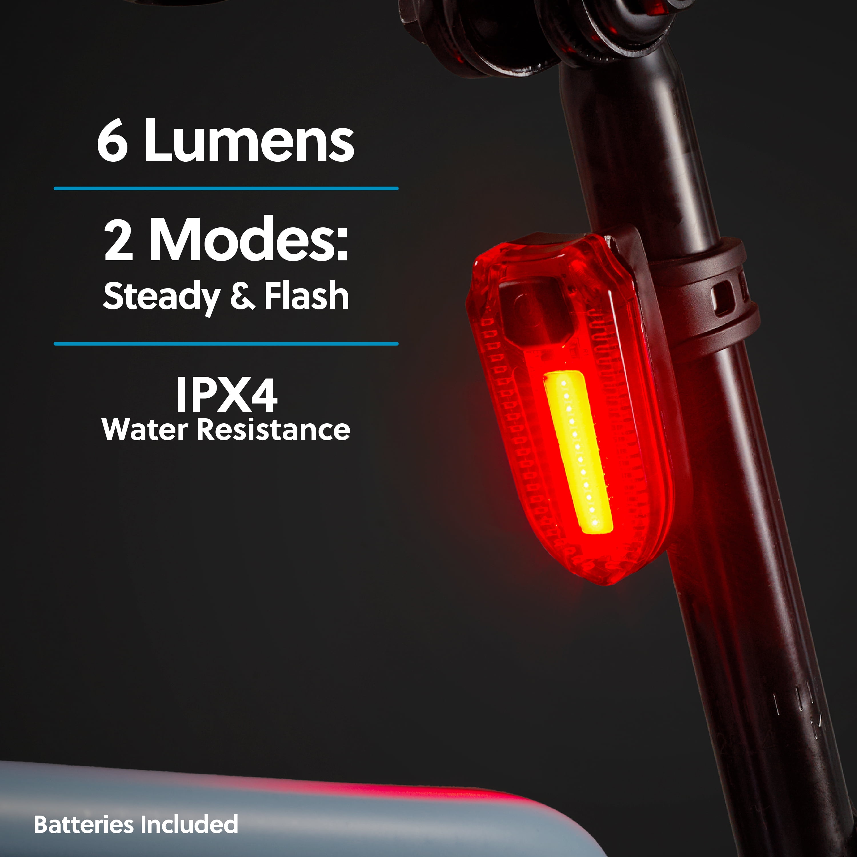 Concord Deluxe LED Bike Light Set, 200 Lumens, Front and Rear