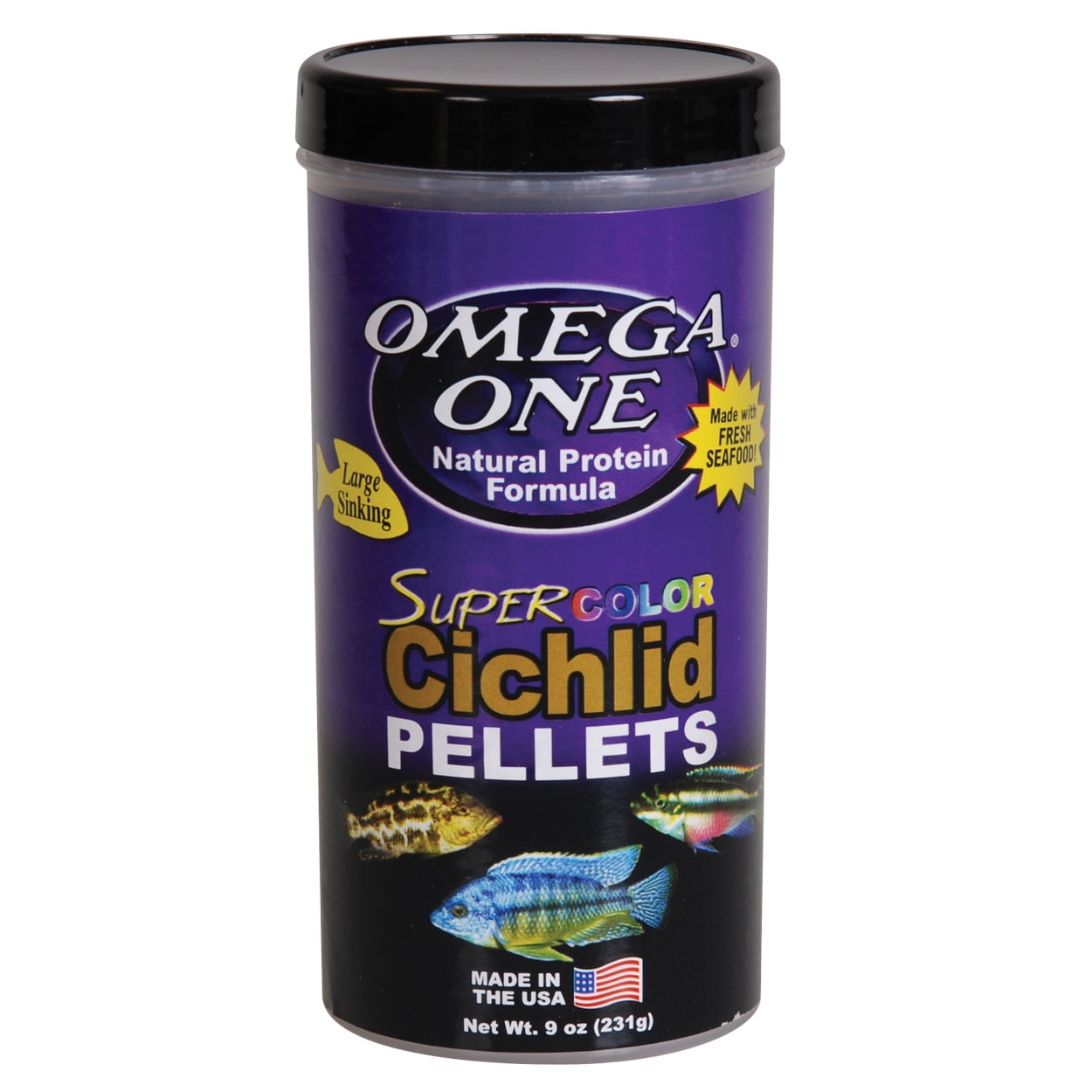 omega one super color cichlid large sinking pellets