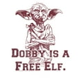 thumbnail image 2 of Mens Harry Potter Dobby is a Free Elf Lightweight Hoodie, 2 of 4