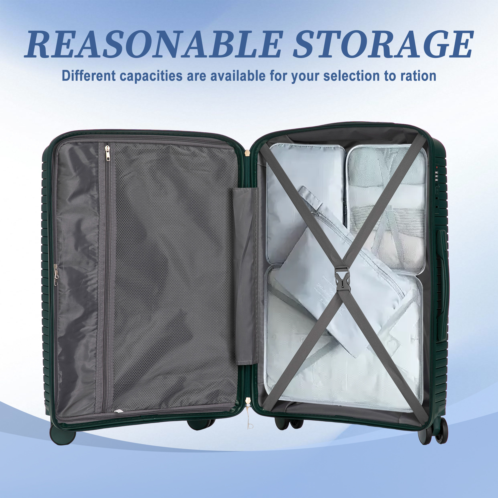3 Piece Rolling Luggage Set Carry on Luggage Spinner Wheel Lightweight Suitcase with TSA Lock 20in24in28in