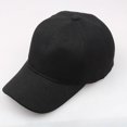 thumbnail image 2 of Unisex Solid Casual Blank Plain Snapback Hats Hip-Hop Adjustable Bboy Baseball for Men Women (Black), 2 of 2
